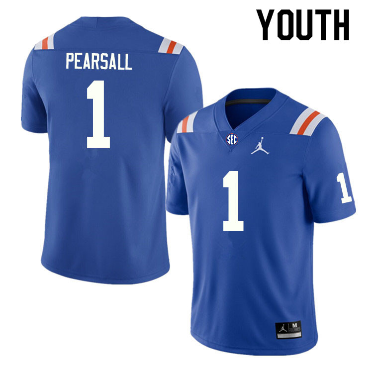 Youth #1 Ricky Pearsall Florida Gators College Football Jerseys Sale-Throwback - Click Image to Close